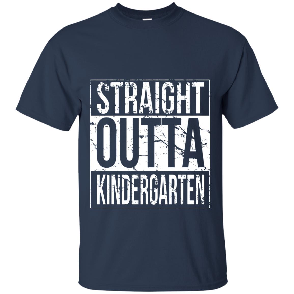 Kids Straight Outta Kindergarten T-shirt Navy
