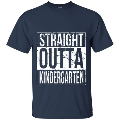 Kids Straight Outta Kindergarten T-shirt Navy