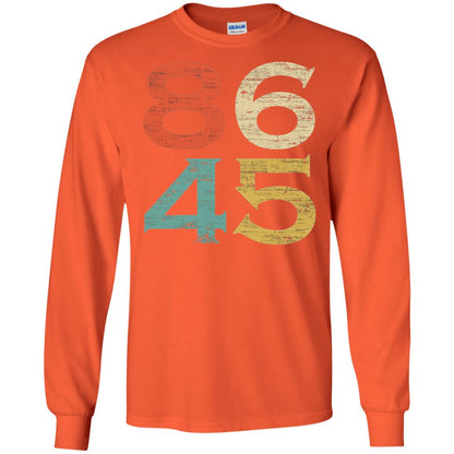 Classic Vintage Style 86 45 Anti Trump T-shirt Orange