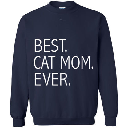 Funny Best Cat Mom Ever T-shirt Cute Cat Lady Navy