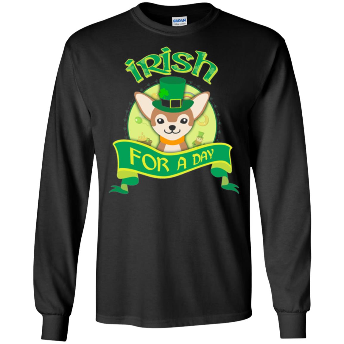 Saint Patrick_s Day T-shirt Amazing I_m Irish Chihuahua Black