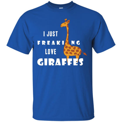 I Just Freaking Love Giraffes Shirt Royal