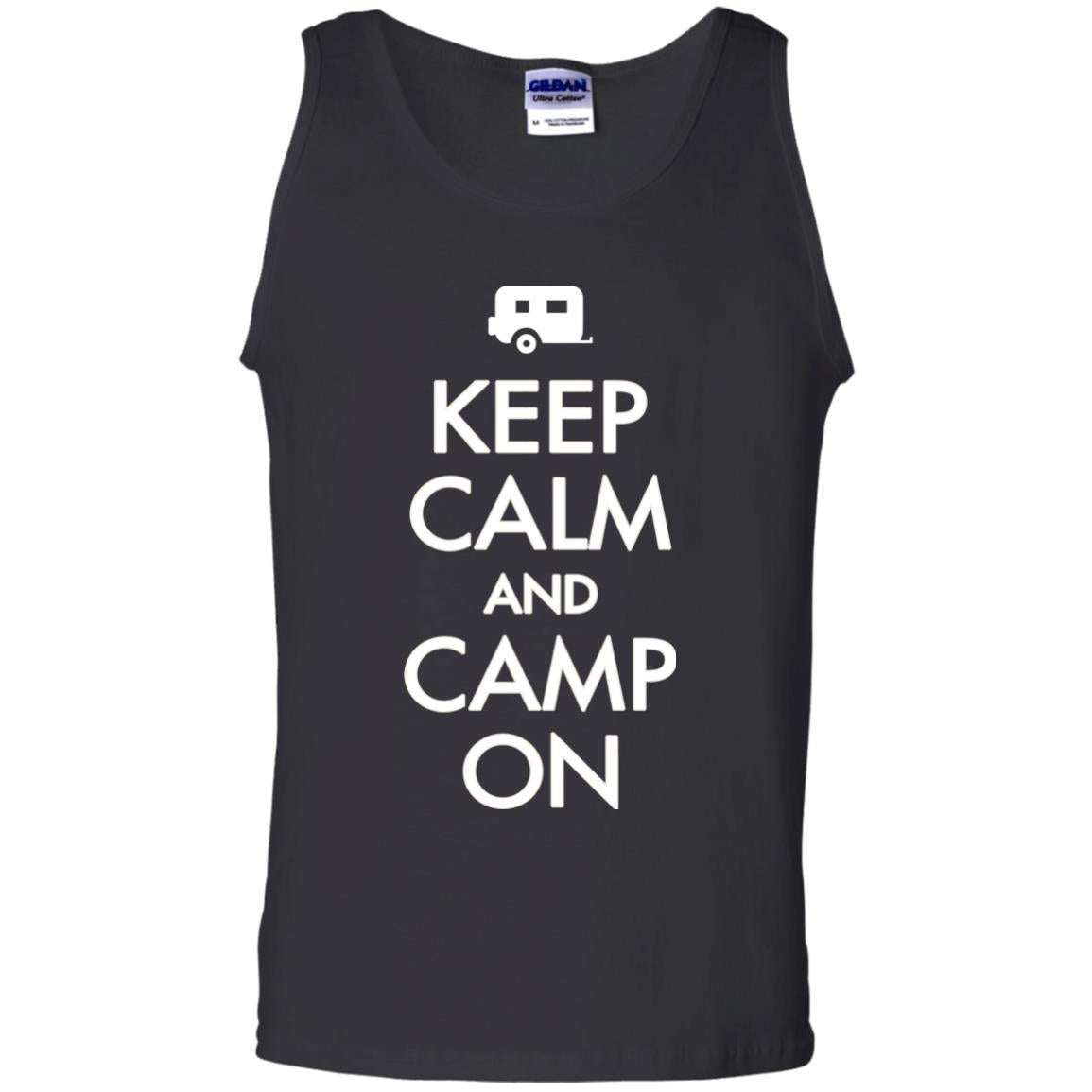 Keep Calm And Camp On Camping Lover Shirt For Camper Black