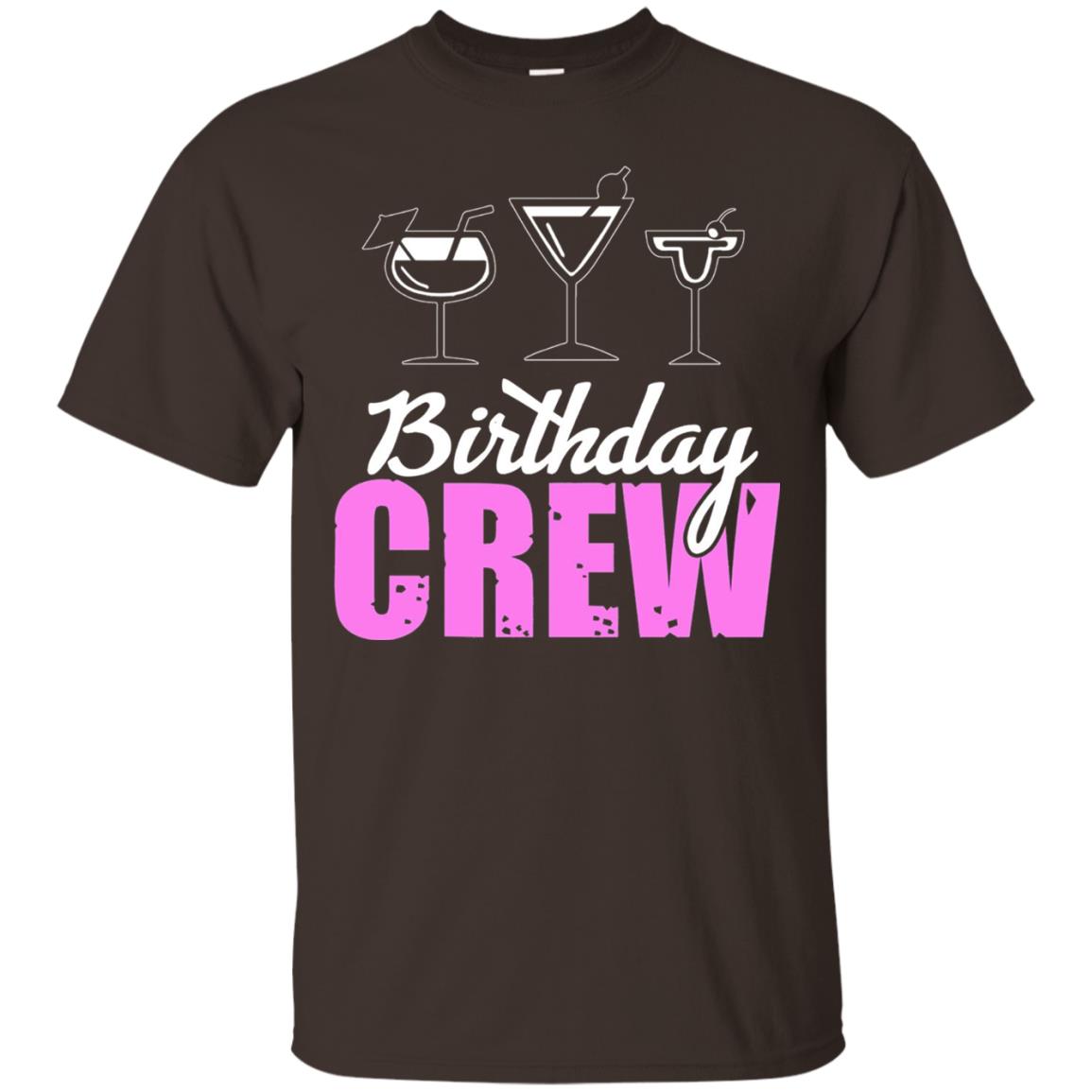 Birthday Crew Funny Girls Birthday Squad T-shirt Dark Chocolate