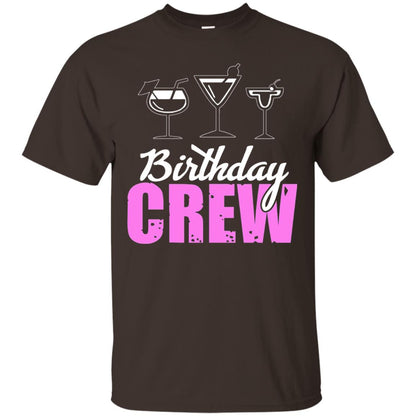Birthday Crew Funny Girls Birthday Squad T-shirt Dark Chocolate