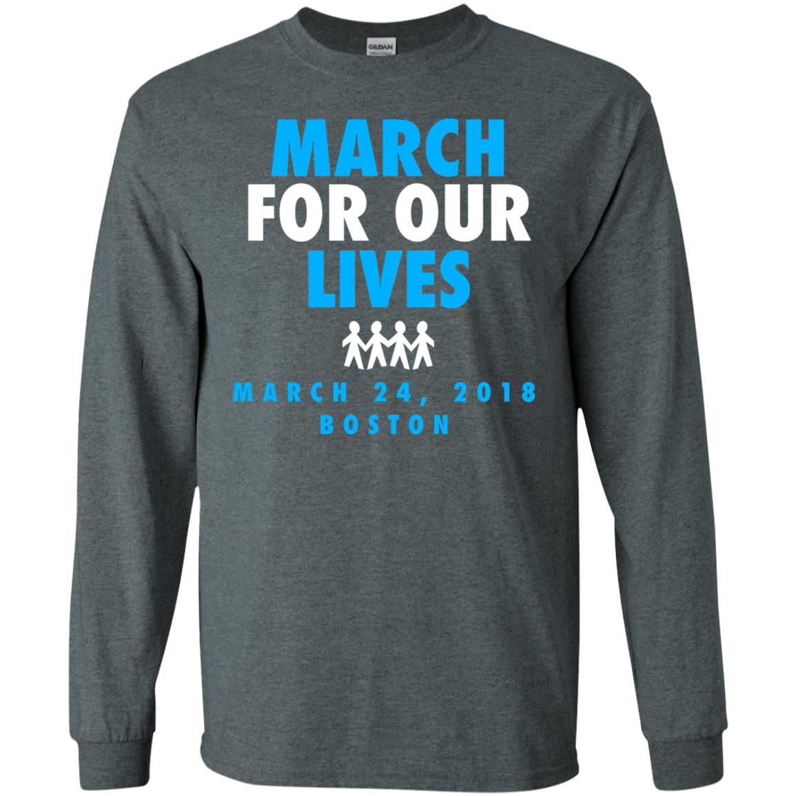 March For Our Lives March 24 2018 Boston Ma Gun Controls Dark Heather