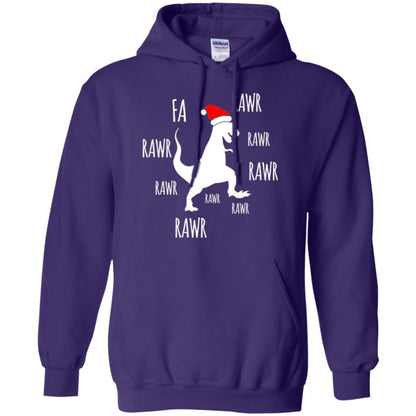 Christmas T-shirt Fa Rawr Rawr Funny T-rex Dinosaur Purple