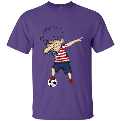 Dabbing Soccer Boy United States Jersey Shirt Usa Football Purple