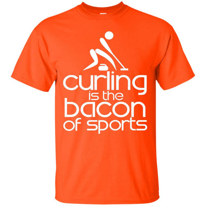 Funny Curling Is The Bacon Of Sports T-shirt Orange