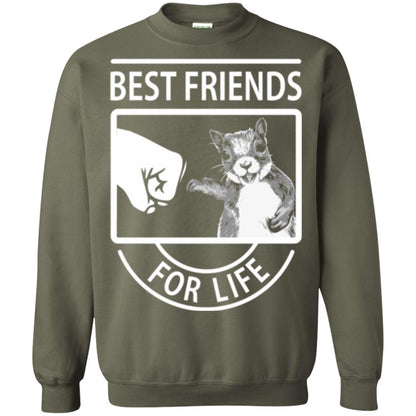 Squirrel T-shirt Best Friend For Life T-shirt Military Green