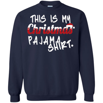 Christmas T-shirt This Is My Christmas Pajama Shirt Navy