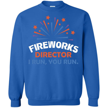 Fireworks Director I Run You Run Shirt Royal