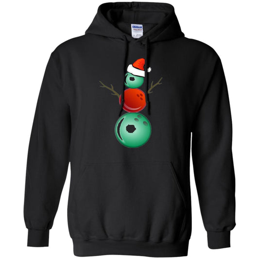 Funny Christmas Shirts Bowling Snowman Black