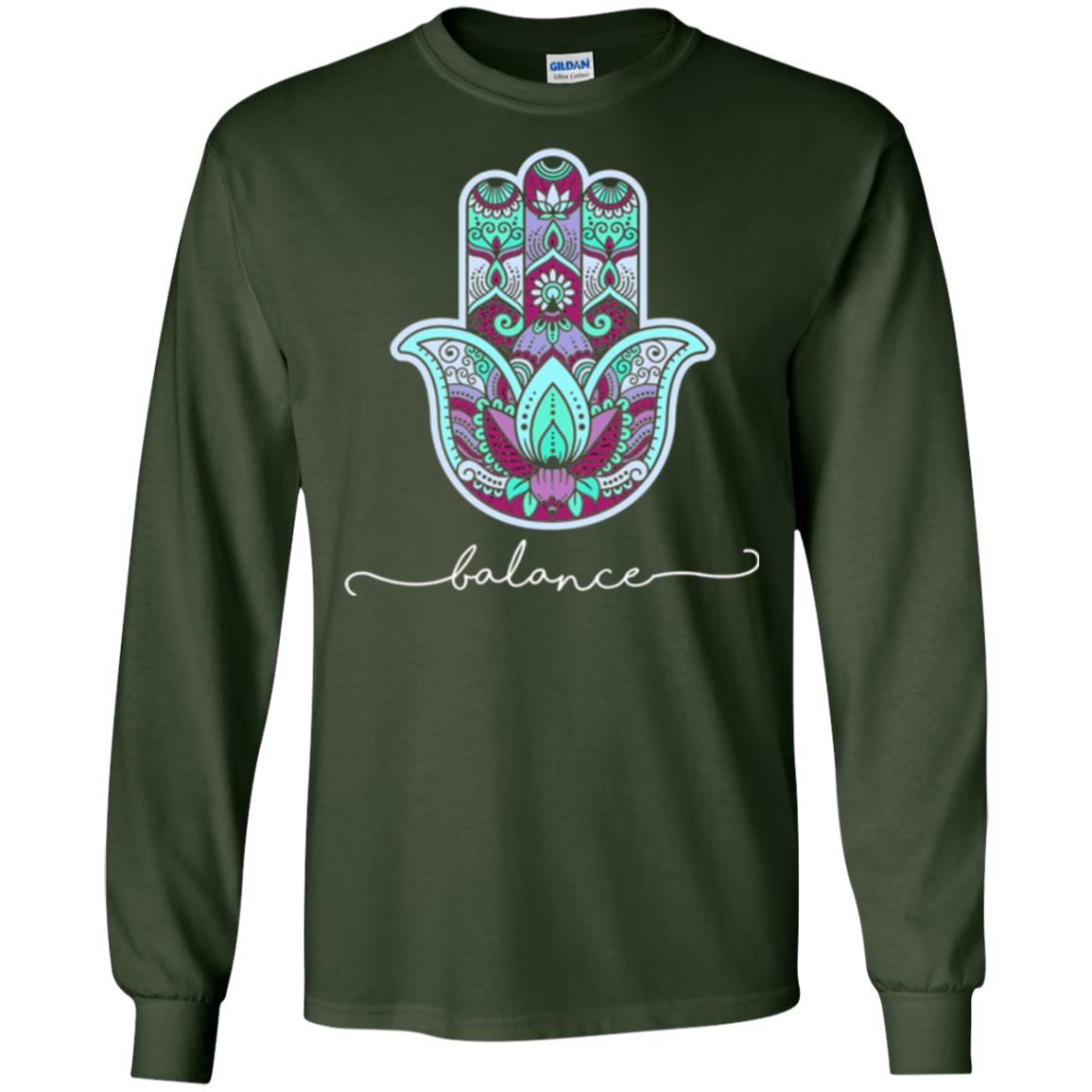 Balance Yoga Gym Hamsa T-shirt Forest Green