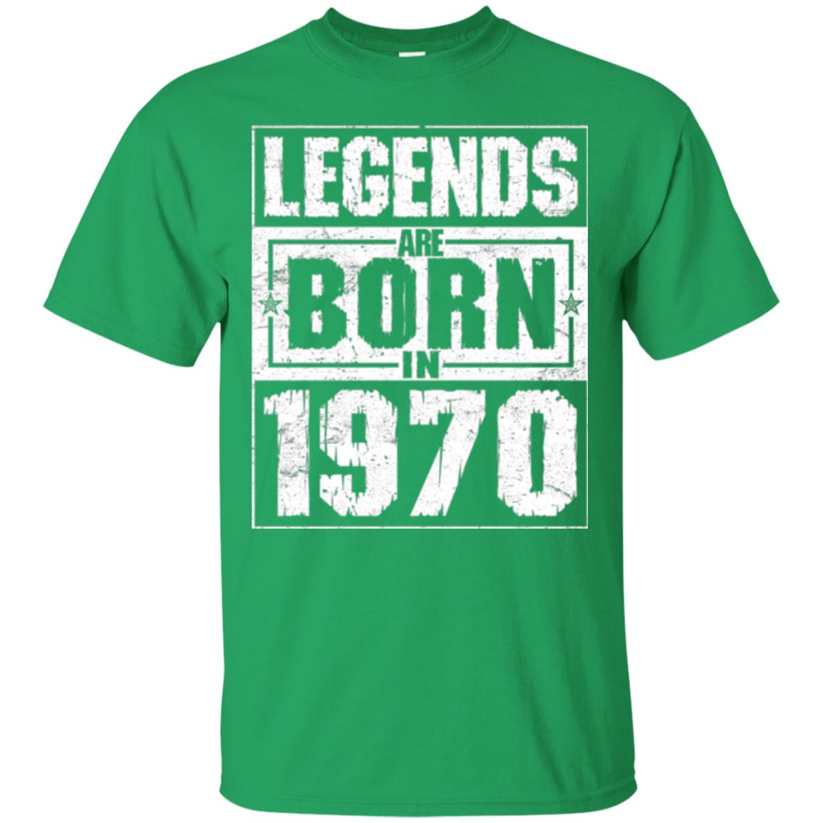 Brithday T-shirt Legends Are Born In 1970 Irish Green