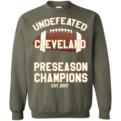 Football T-shirt Cleveland Football Undefeated Preseason Champion Military Green