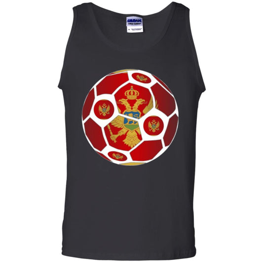 Montenegro Flag Soccer Ball Soccer Lover T-shirt Black