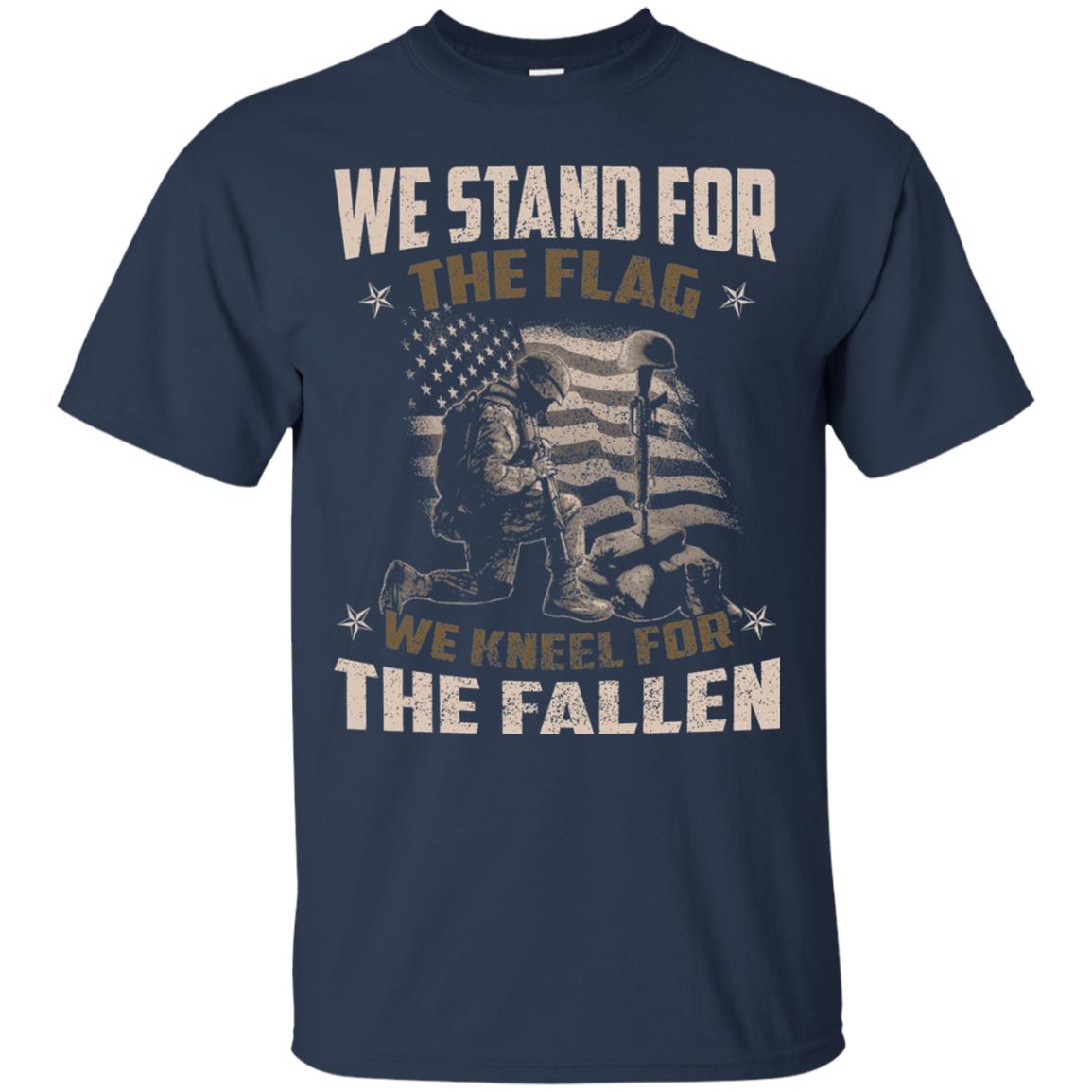 Veteran T-shirt We Stand For The Flag, We Kneel For The Fallen Navy