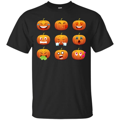 Funny Pumpkins Emoji Halloween Gift Shirt Black