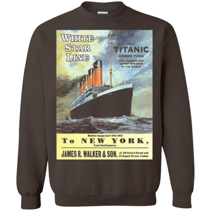 Film T-shirt Sailing Ship Cruise Vintage Poster Dark Chocolate