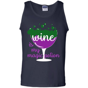 Wine Is My Magic Potion Funny Halloween Wine Lovers ShirtG220 Gildan 100% Cotton Tank Top