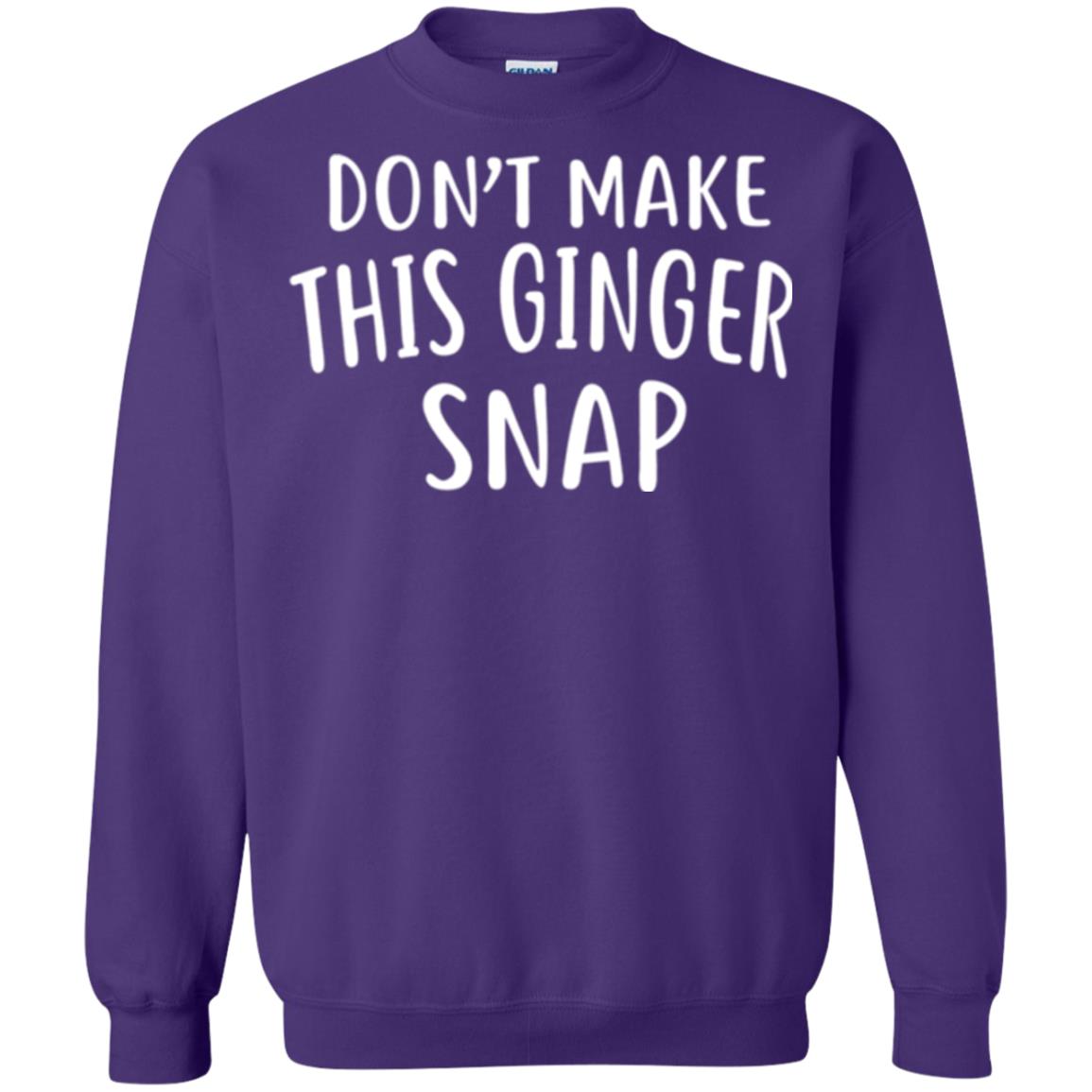 Funny Redhead T-shirt Don_t Make This Ginger Snap Purple