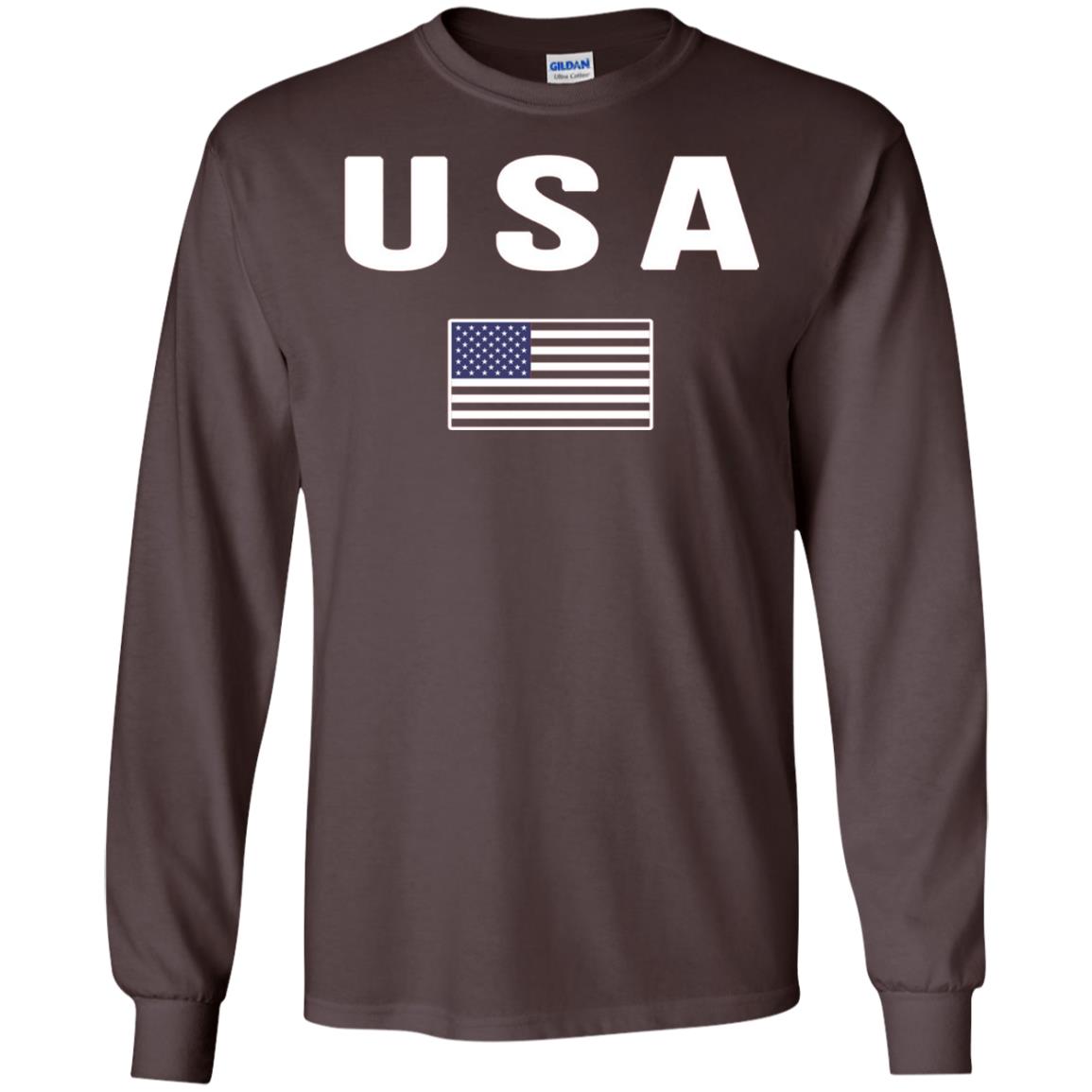 Usa T-shirt America United States Dark Chocolate
