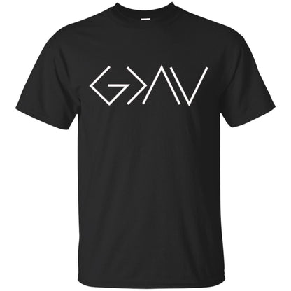 Christian T-shirt God Is Greater Than Our Highs And Our Lows Know Him Black