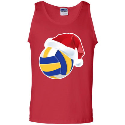 Volleyball With Santa Claus Hat X-mas Shirt For Volleyball Lovers Red