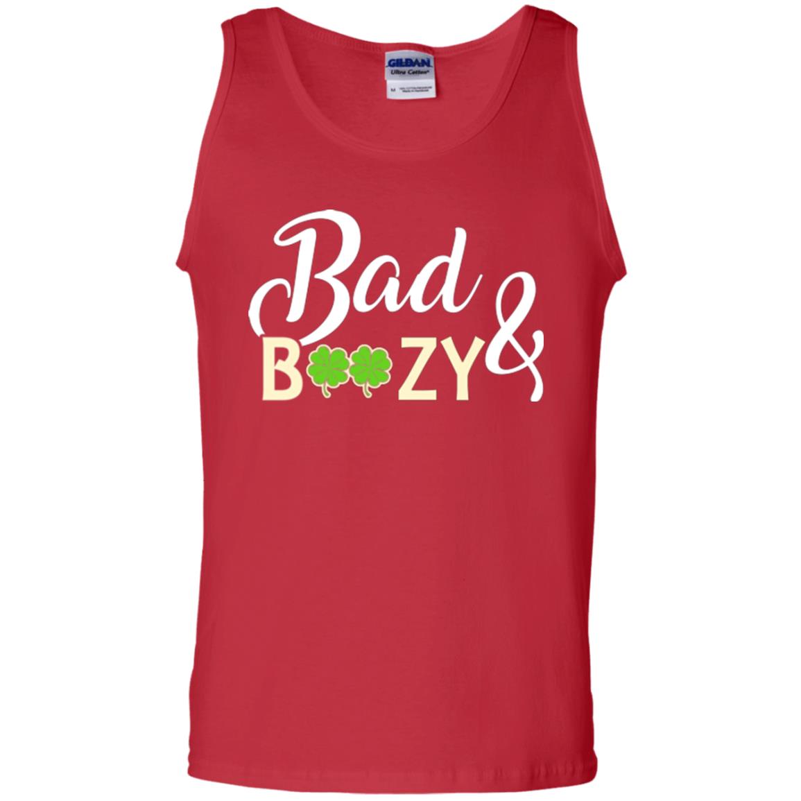 Saint Patrick's Day T-shirt Bad And Boozy Shamrock Red