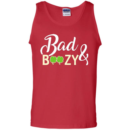 Saint Patrick's Day T-shirt Bad And Boozy Shamrock Red
