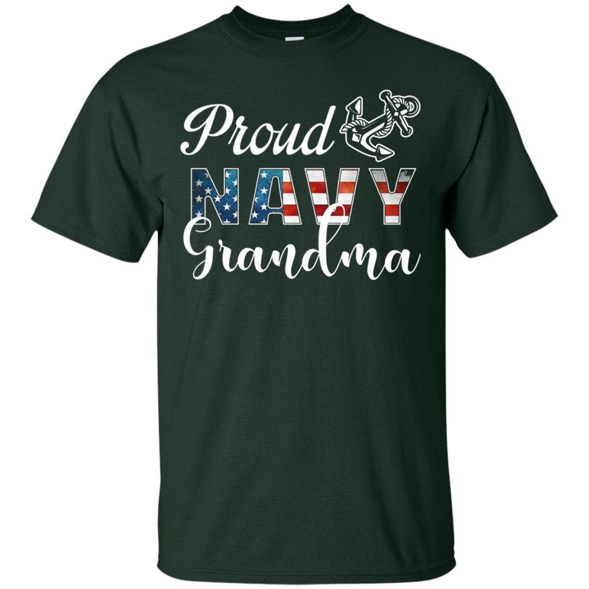 Proud Navy Grandma Military Mama Shirt Forest