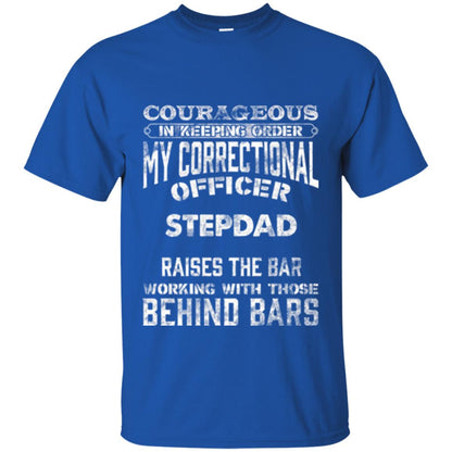 Daddy T-shirt Correctional Officer Step Dad Support Royal