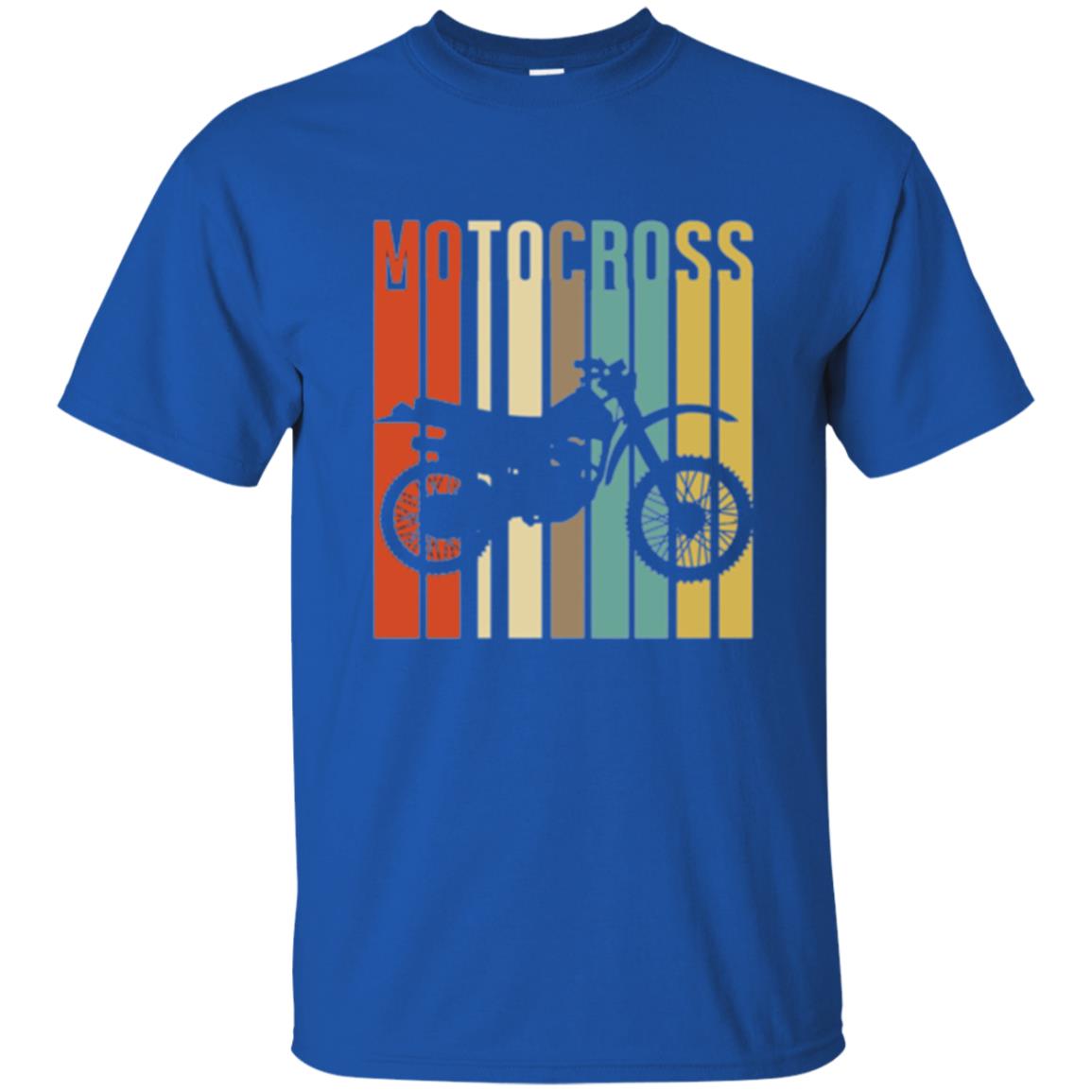 Dirt Bike Silhouette T-shirt Cool Vintage Motocross Royal
