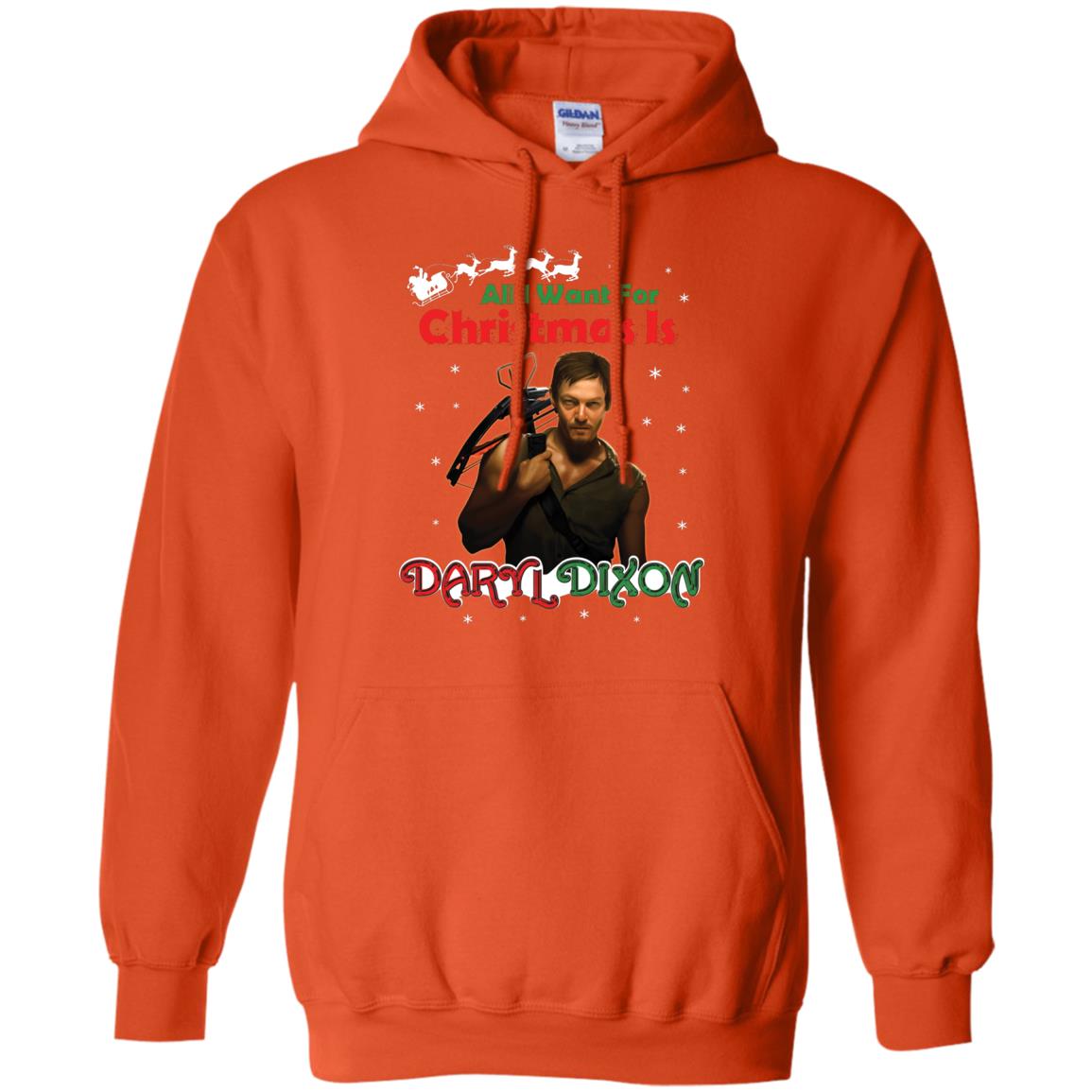 All I Want For Christmas Is Daryl Dixon Shirt Orange
