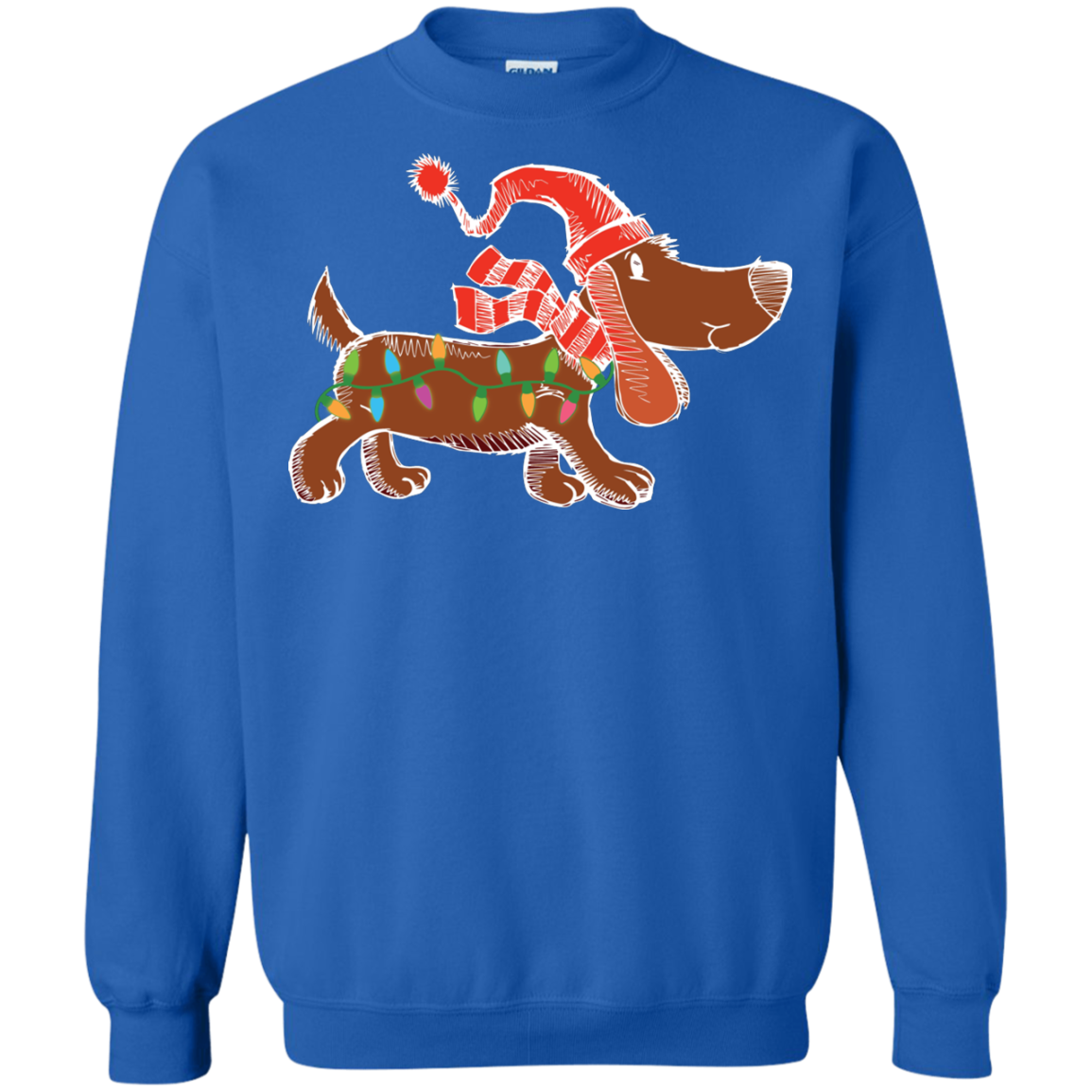 Dog Lover T-Shirt Christmas Lights Labrador Retriever Dog Lover Royal