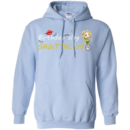 Cute Sagittarius Girl Birthday Lip Slay T-shirt Light Blue