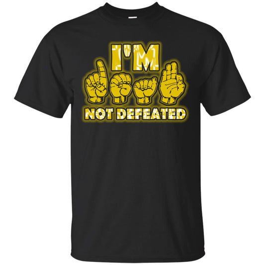 I'm Deaf Not Defeated Shirt Black