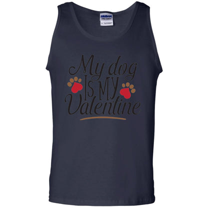 Happy Valentine_s Day T-shirt My Dog Is My Valentine Navy