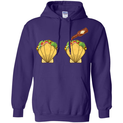 Mermaid Shell T-shirt Taco Bra And Spicy Chili Sauce Purple