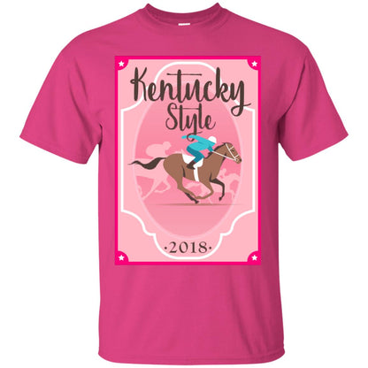 Kentucky Style 2018 Shirt Horse Racing Southern Cute Pink Heliconia