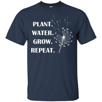 Plant Water Grow Repeat Gradener T-shirt Navy