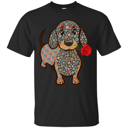 Dachshund Quilts Idea Gift Shirt For Mens Womens Black
