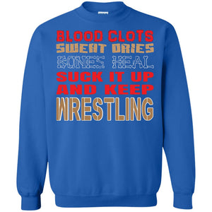 Wrestling T-shirt Blood Clots Sweat Dries Bones Heel