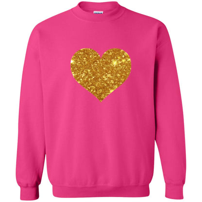 Valentine_s Day T-shirt Gold Heart Heliconia