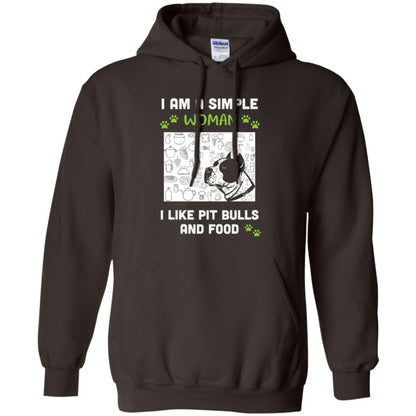 Pitbull Lover T-shirt I Am A Simple Woman I Like Pit Bulls Dark Chocolate