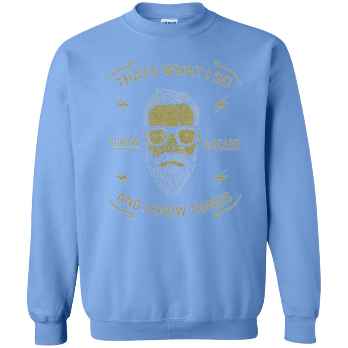 Funny Joke Retro Vintage T-shirt That What I Do I Grow A Beard Carolina Blue