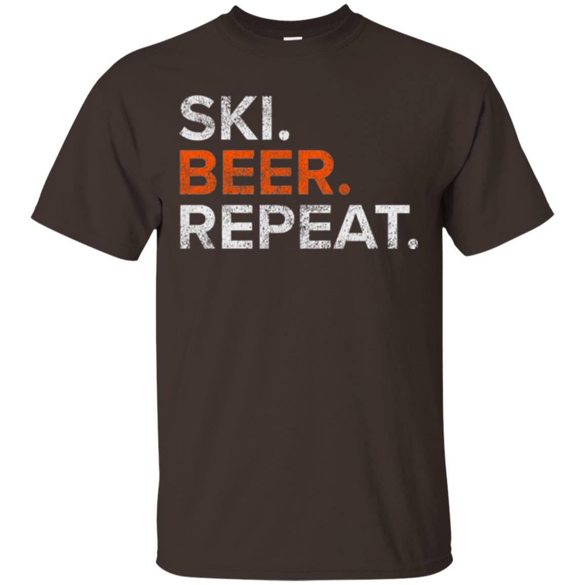 Ski And Beer Lovers T-shirt Dark Chocolate