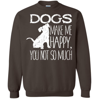 Puppy Lover T-shirt Dogs Make Me Happy You Not So Much Dark Chocolate