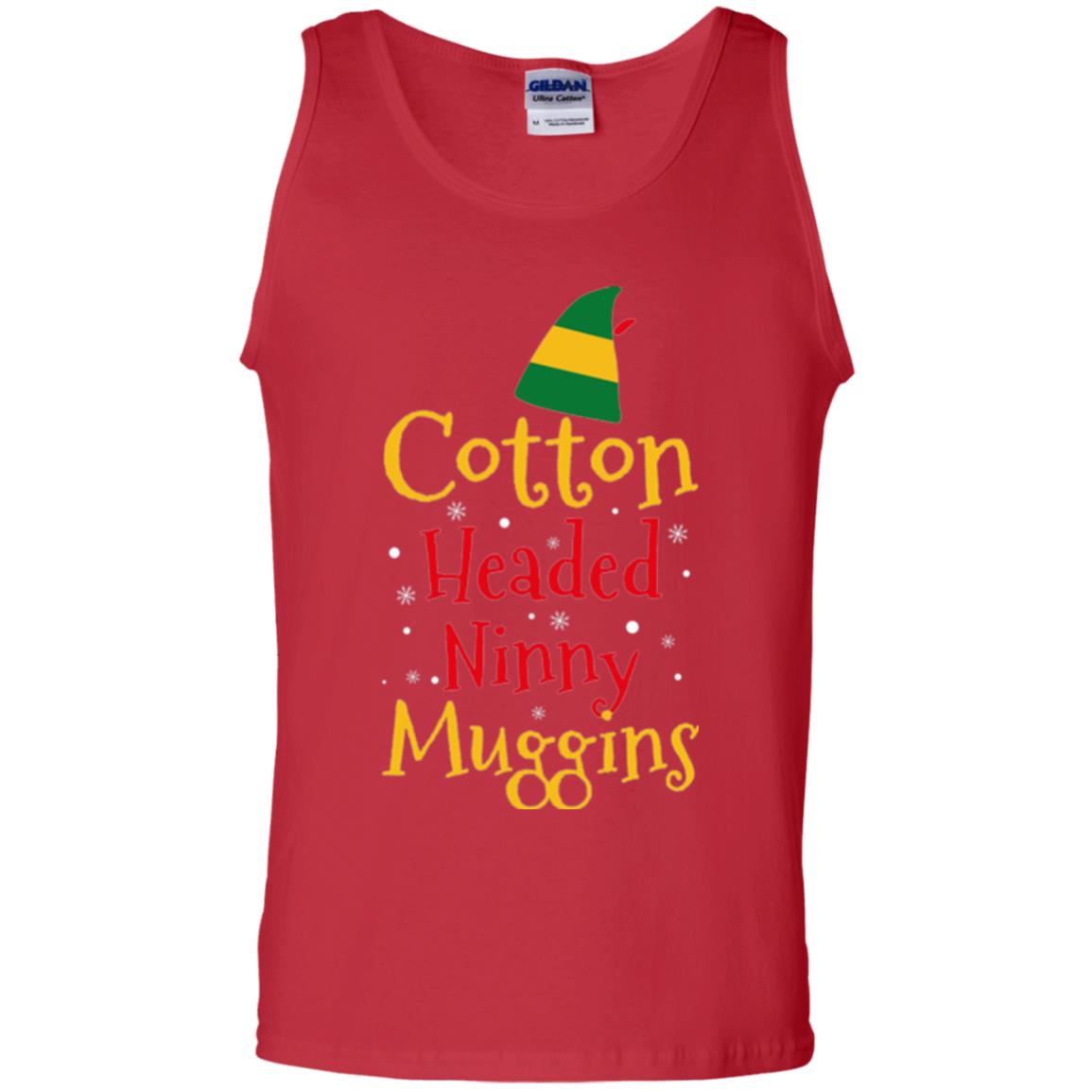 Funny Elf T-shirt Cotton Headed Ninny Muggins Red